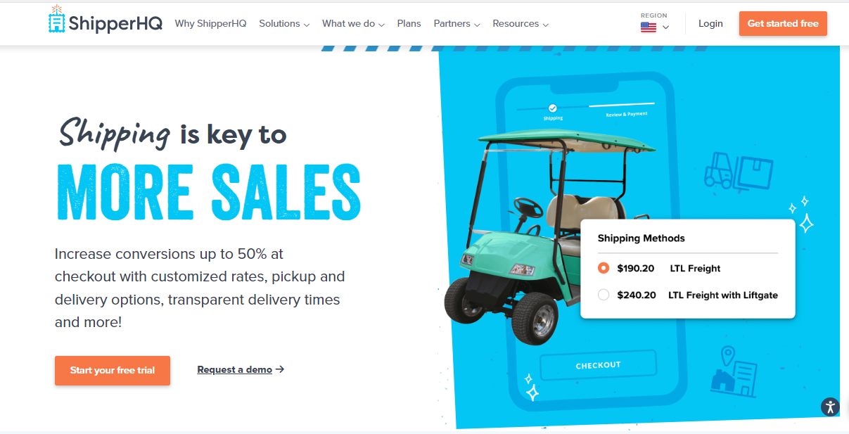 ShipperHQ homepage